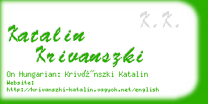 katalin krivanszki business card